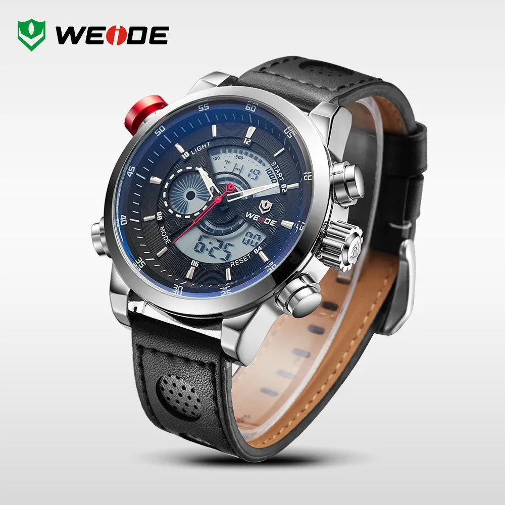 New Arrival WEIDE Men's Casual Wristwatches Military Watches Men Sports Quartz Dual Time Zone Analog Digital Watch Luxury Brand