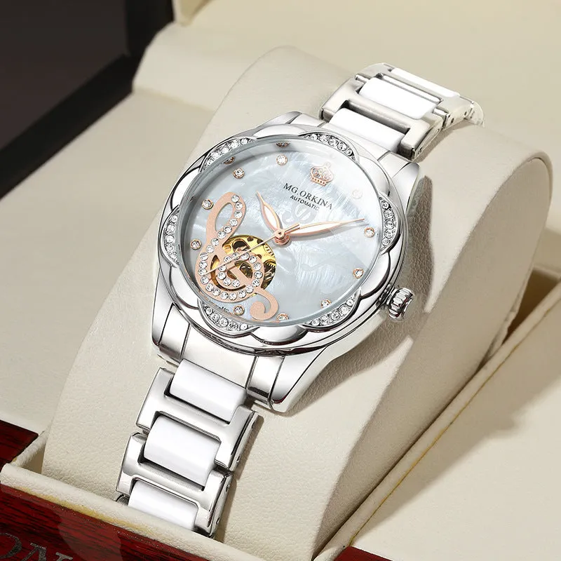 New Designer Luxury Women's Mechanical Watches with Top Brand Ceramic Components