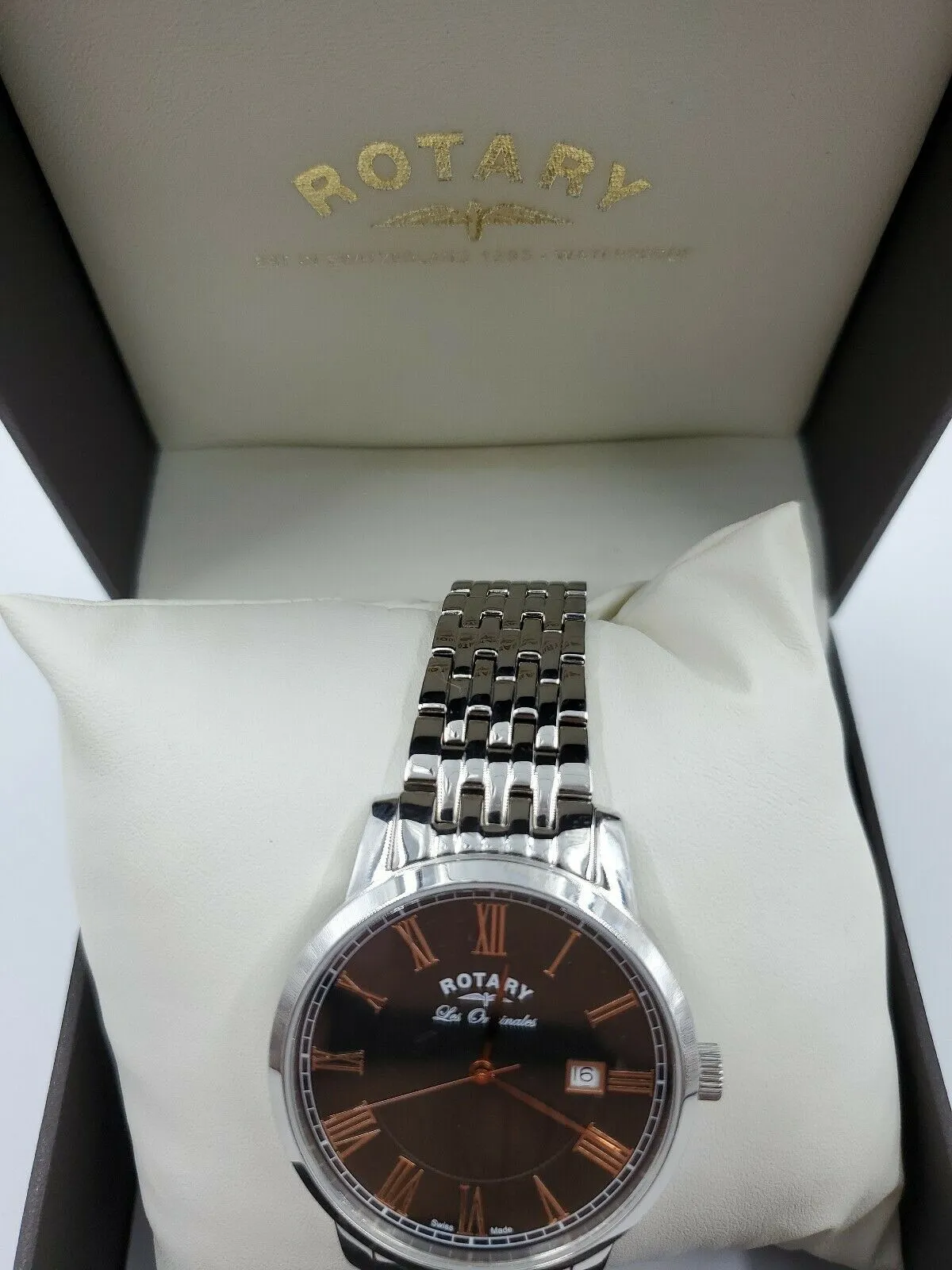 New Mens Rotary GB90075 Swiss Quartz Watch