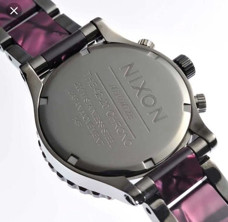 Nixon 42-20 Chronograph Gunmetal Velvet Unisex Watch Women's Watch A037-1345