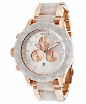 Nixon 42-20 Chronograph Rose Gold & White Unisex Watch Unisex Watch A037-1046