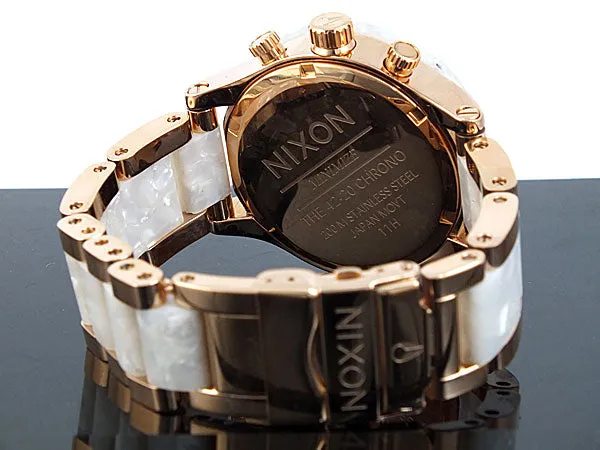 Nixon 42-20 Chronograph Rose Gold & White Unisex Watch Unisex Watch A037-1046