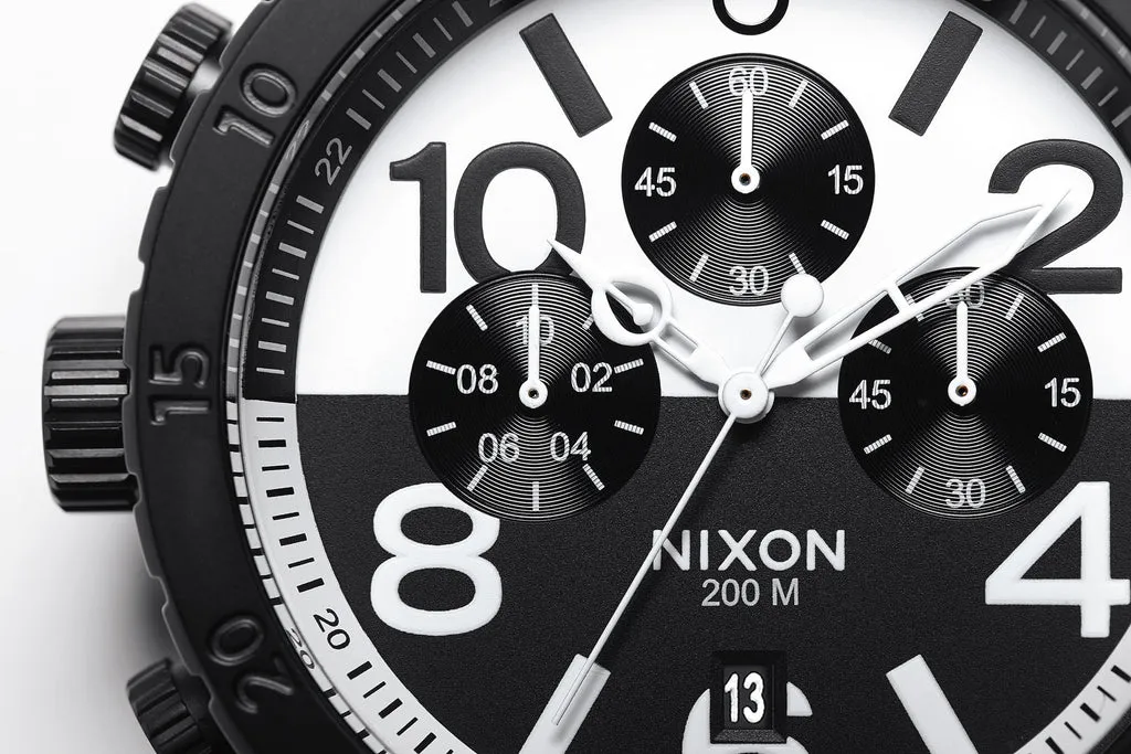 Nixon 48-20 Chrono Black White Men's Watch Men's Watch A486-2052