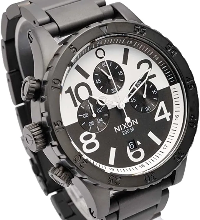 Nixon 48-20 Chrono Black White Men's Watch Men's Watch A486-2052