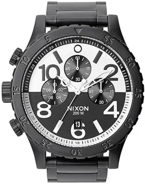 Nixon 48-20 Chrono Black White Men's Watch Men's Watch A486-2052