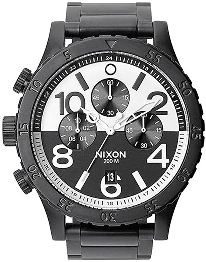 Nixon 48-20 Chrono Black White Men's Watch Men's Watch A486-2052