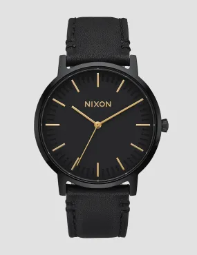 Nixon Porter Leather Watch - Black