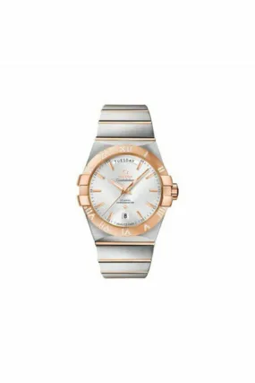 omega constellation co-axial 38mm stainless steel & 18kt rose gold men's watch