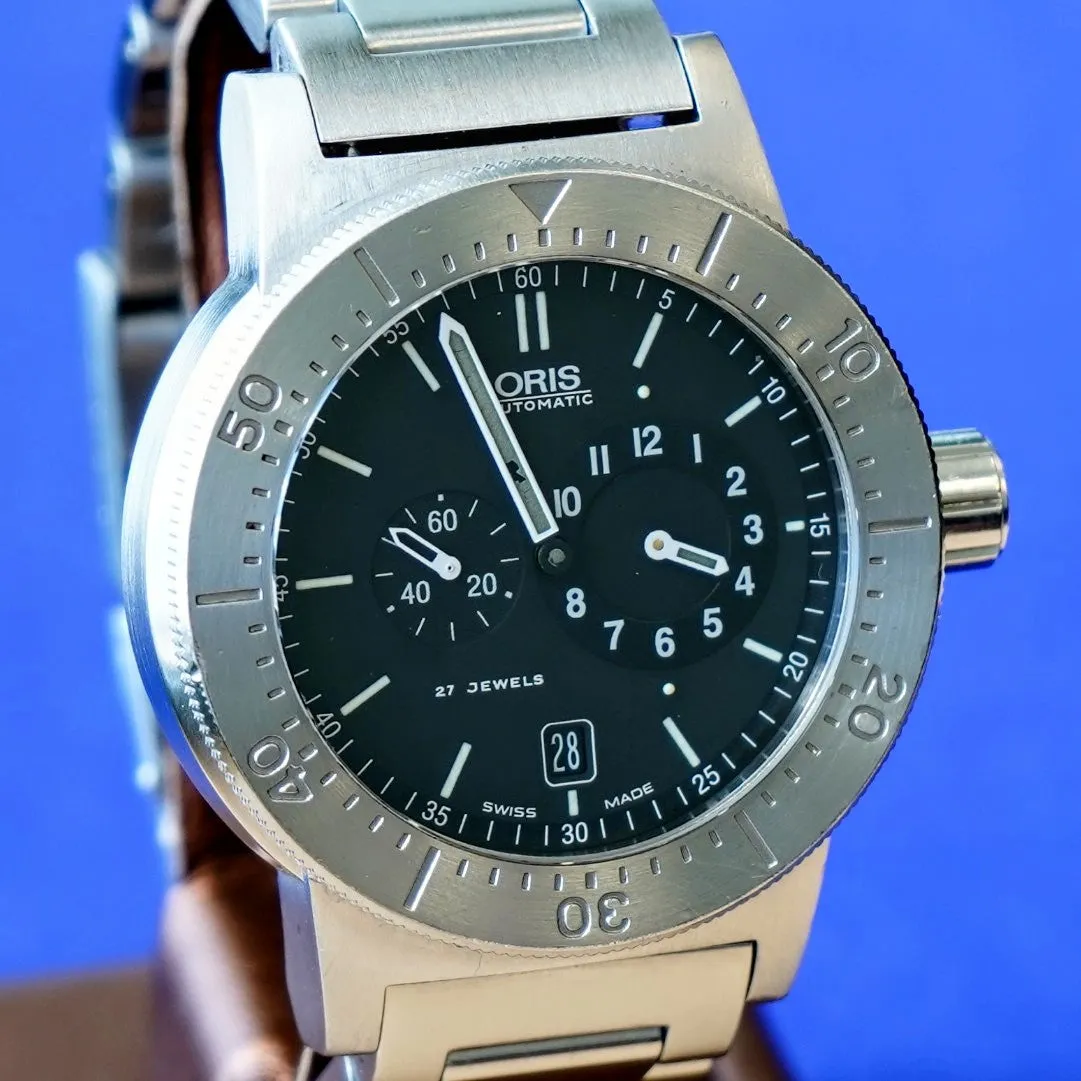 ORIS Big Crown BC3 Regulator Diver's Watch 635-7514 Automatic 27 Jewels Swiss Wristwatch