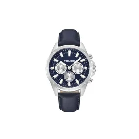 Police Malawi Stainless Steel Leather Watch PEWJF0005803