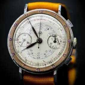 POSTALA Military Doctor's Watch Landeron 39 Chronograph Wristwatch