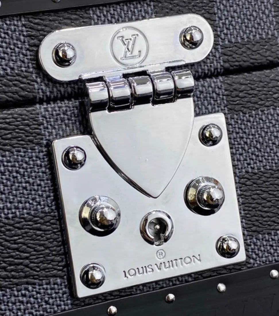 Replica Louis Vuitton Damier Graphite canvas 8 WATCH CASE BOX M47641 blue