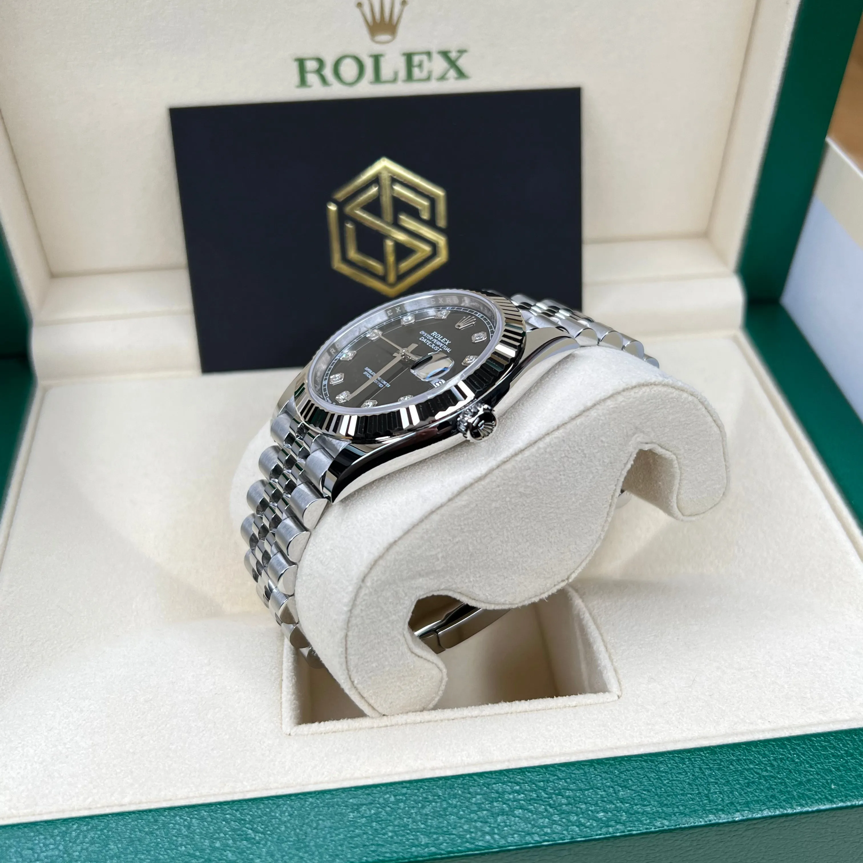 Rolex 126334 Datejust 41 Black Diamond Dial 2023 Full Set Watch