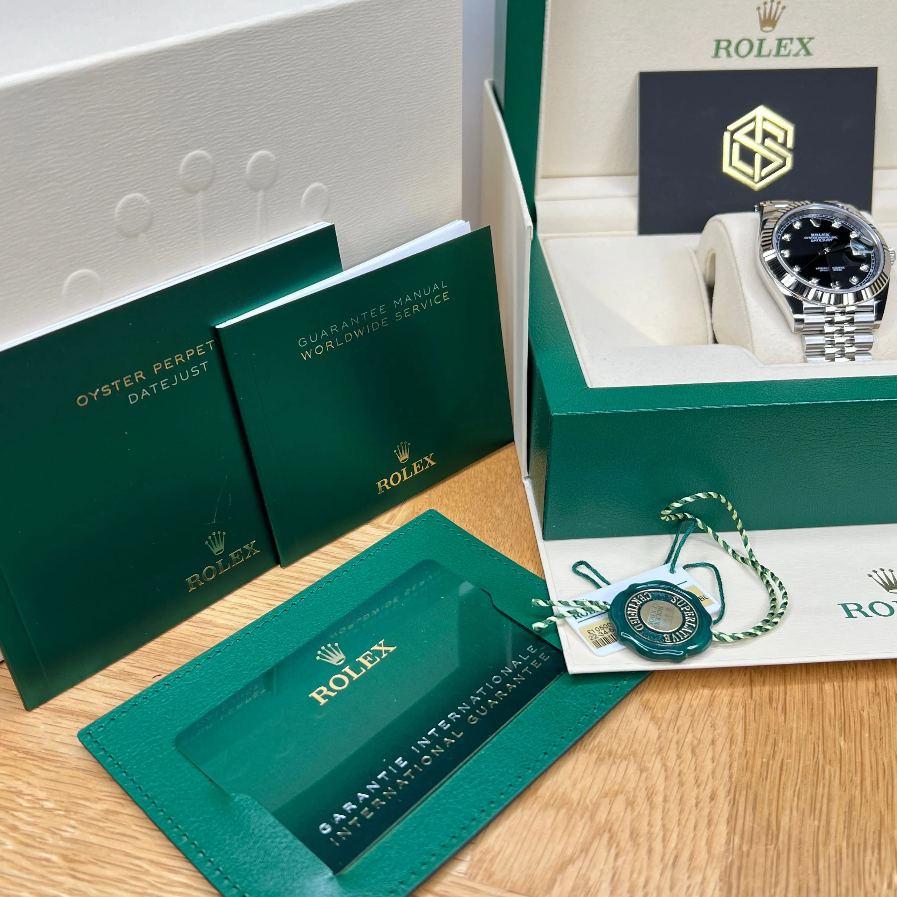 Rolex 126334 Datejust 41 Black Diamond Dial 2023 Full Set Watch