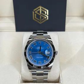 Rolex 126334 Datejust 41 Blue Azzurro Oyster Bracelet 2023 Watch