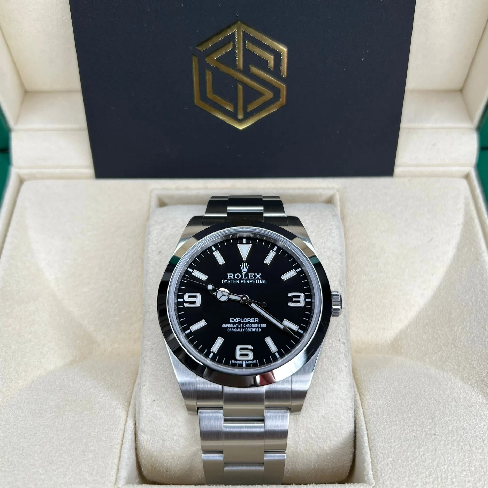 Rolex 214270 Explorer 39mm Black Dial 2018 Full Set Watch