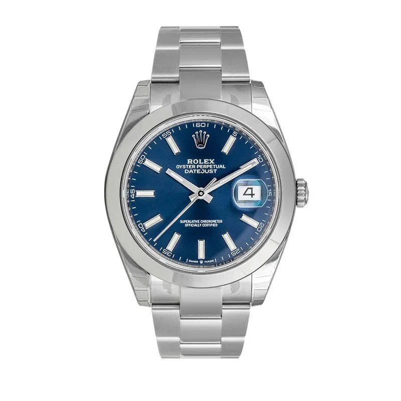 Rolex Datejust 41 Stainless Steel Blue Dial 126300
