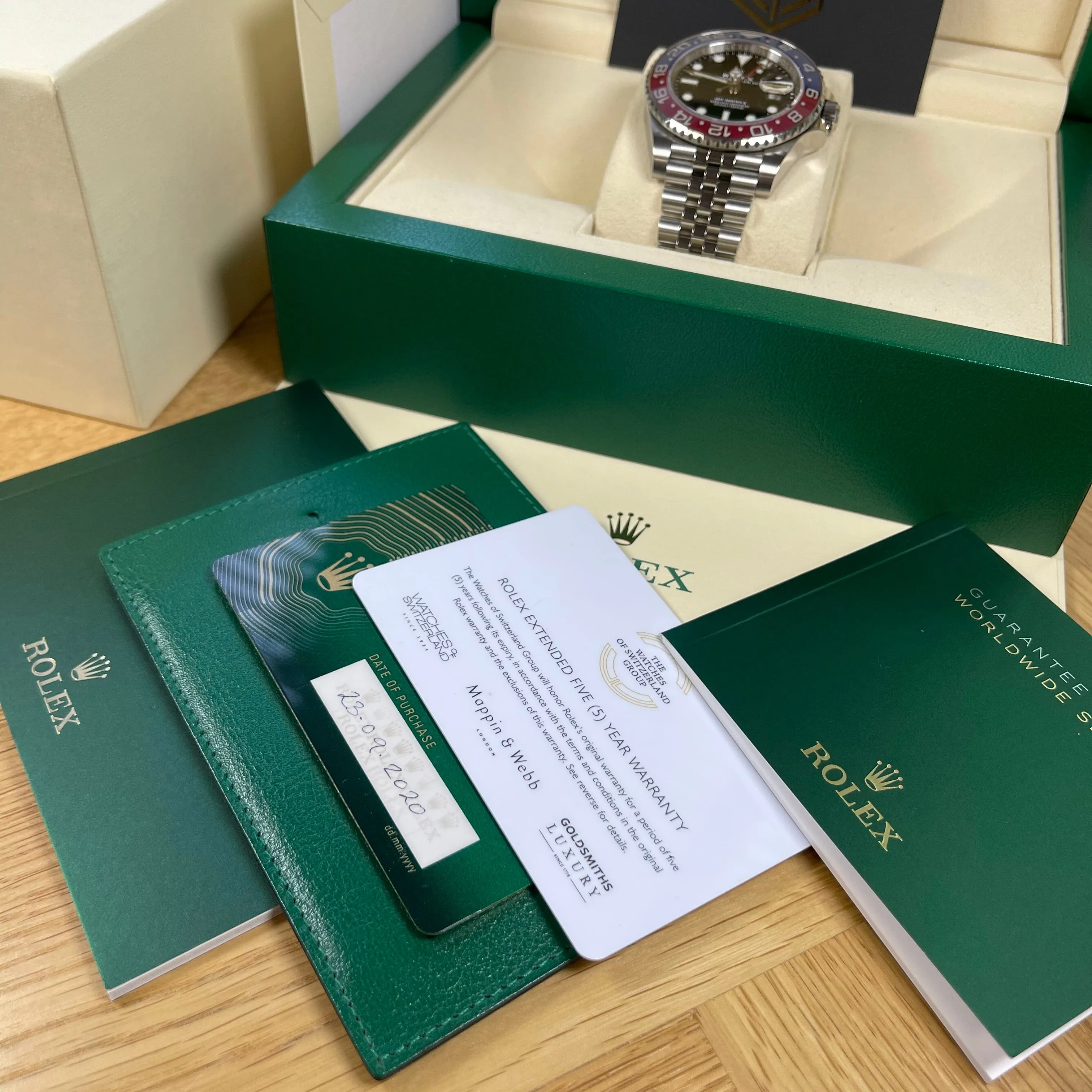 Rolex GMT-Master II 126710BLRO 'Pepsi' 2020 Excellent Condition Full Set Watch