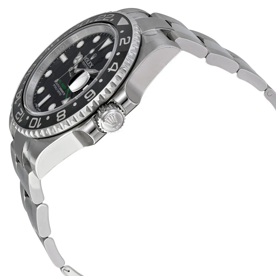 Rolex GMT Master II Black Index Dial Oyster Bracelet Steel Men's Watch 116710LN