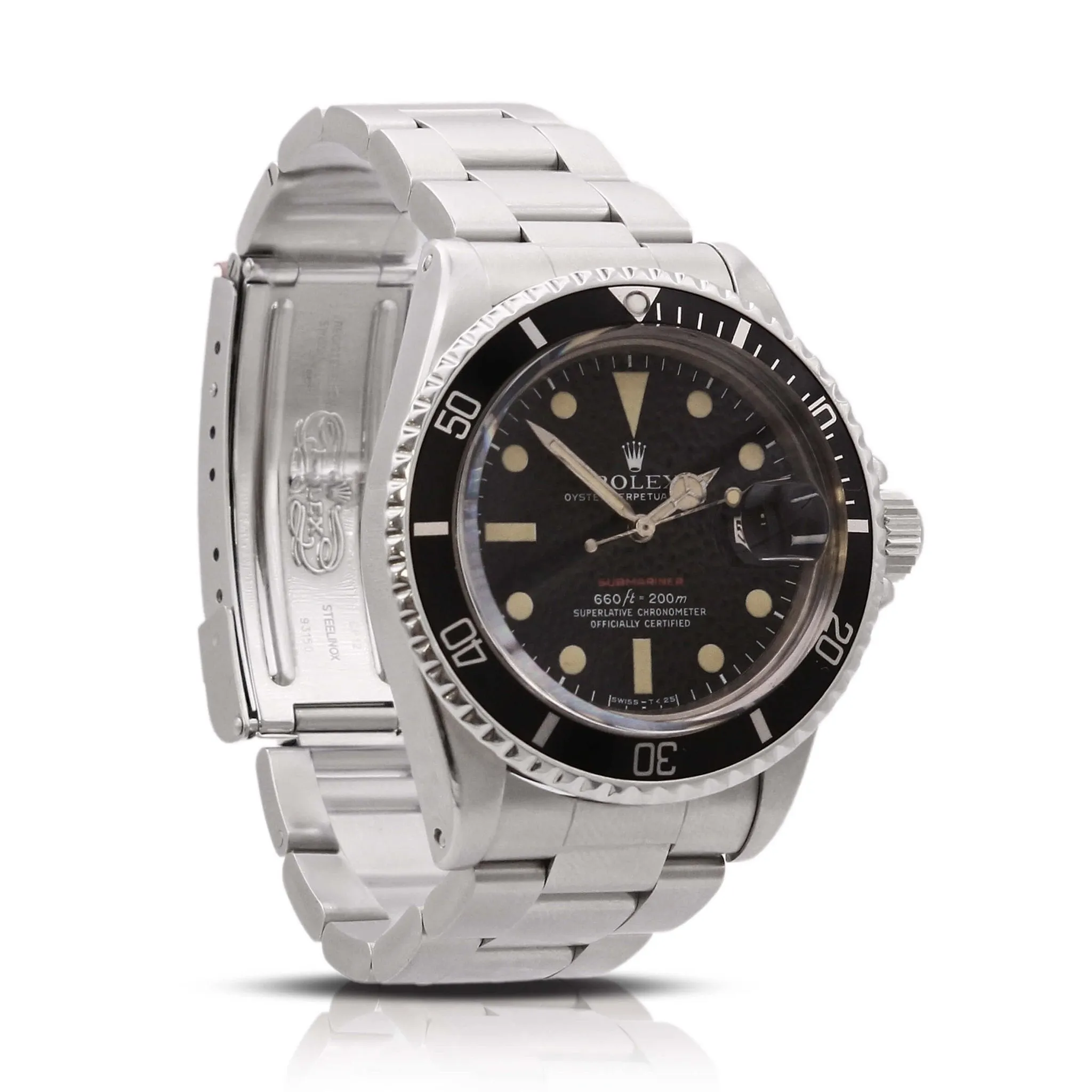 Rolex Vintage Steel 40mm Red Submariner Date Watch 1972 Ref: 1680