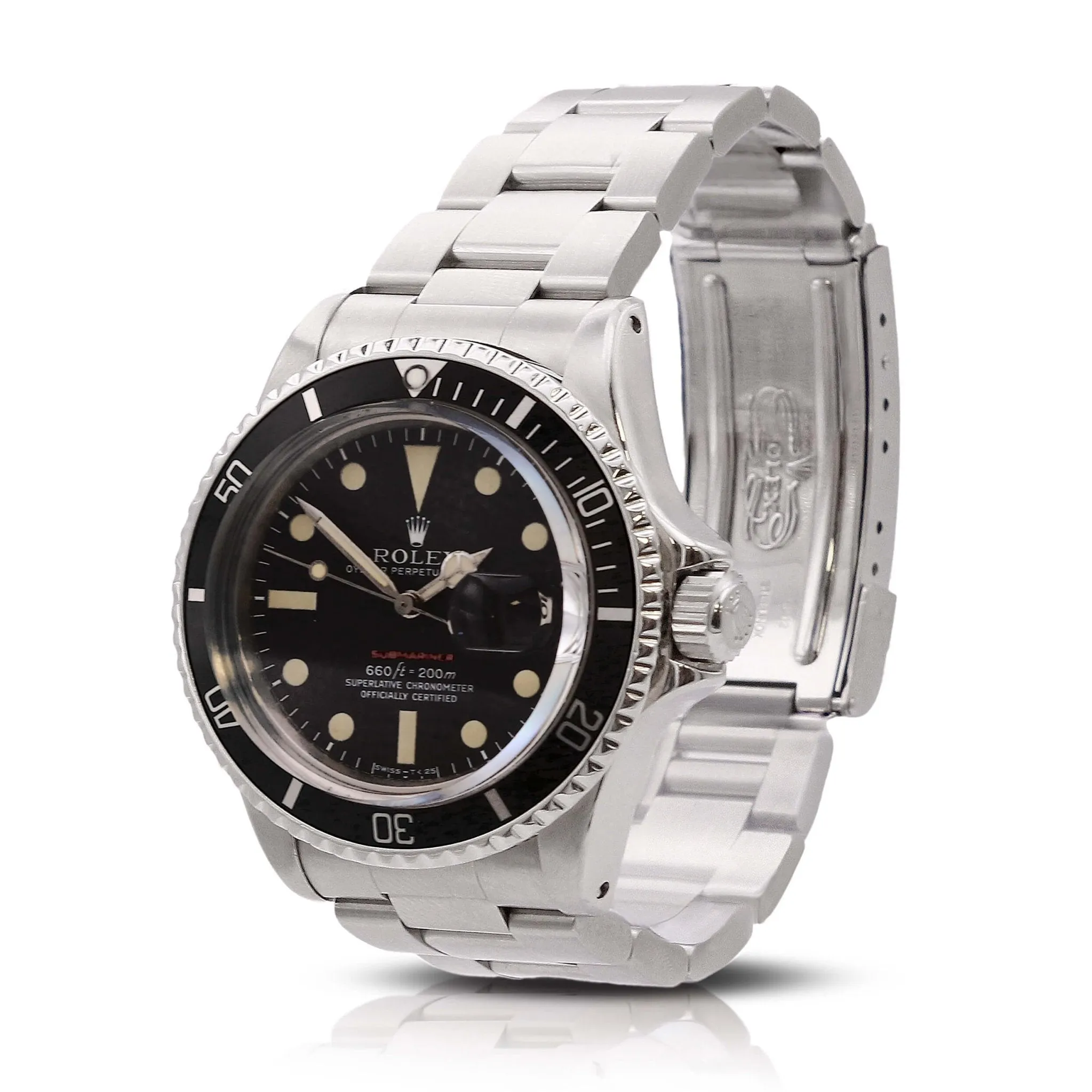 Rolex Vintage Steel 40mm Red Submariner Date Watch 1972 Ref: 1680
