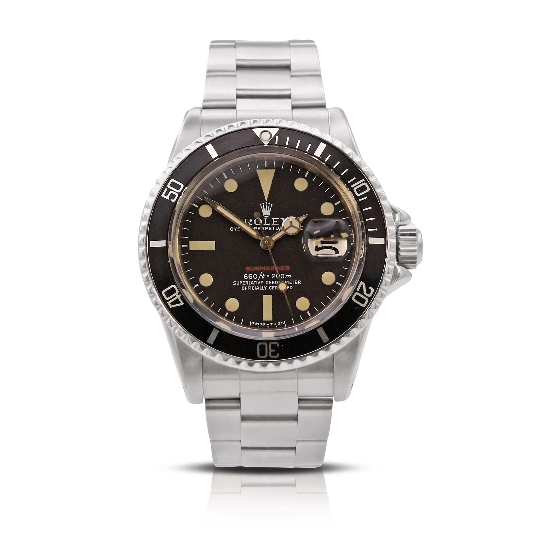Rolex Vintage Steel 40mm Red Submariner Date Watch 1972 Ref: 1680