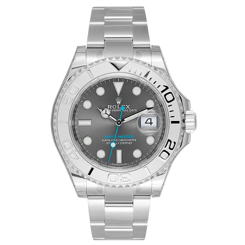 Rolex Yacht-Master 40 Steel and Platinum Dark Rhodium Dial 116622