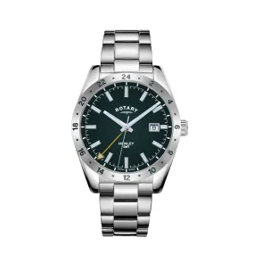 Rotary 40mm GMT Henley Green Automatic Watch