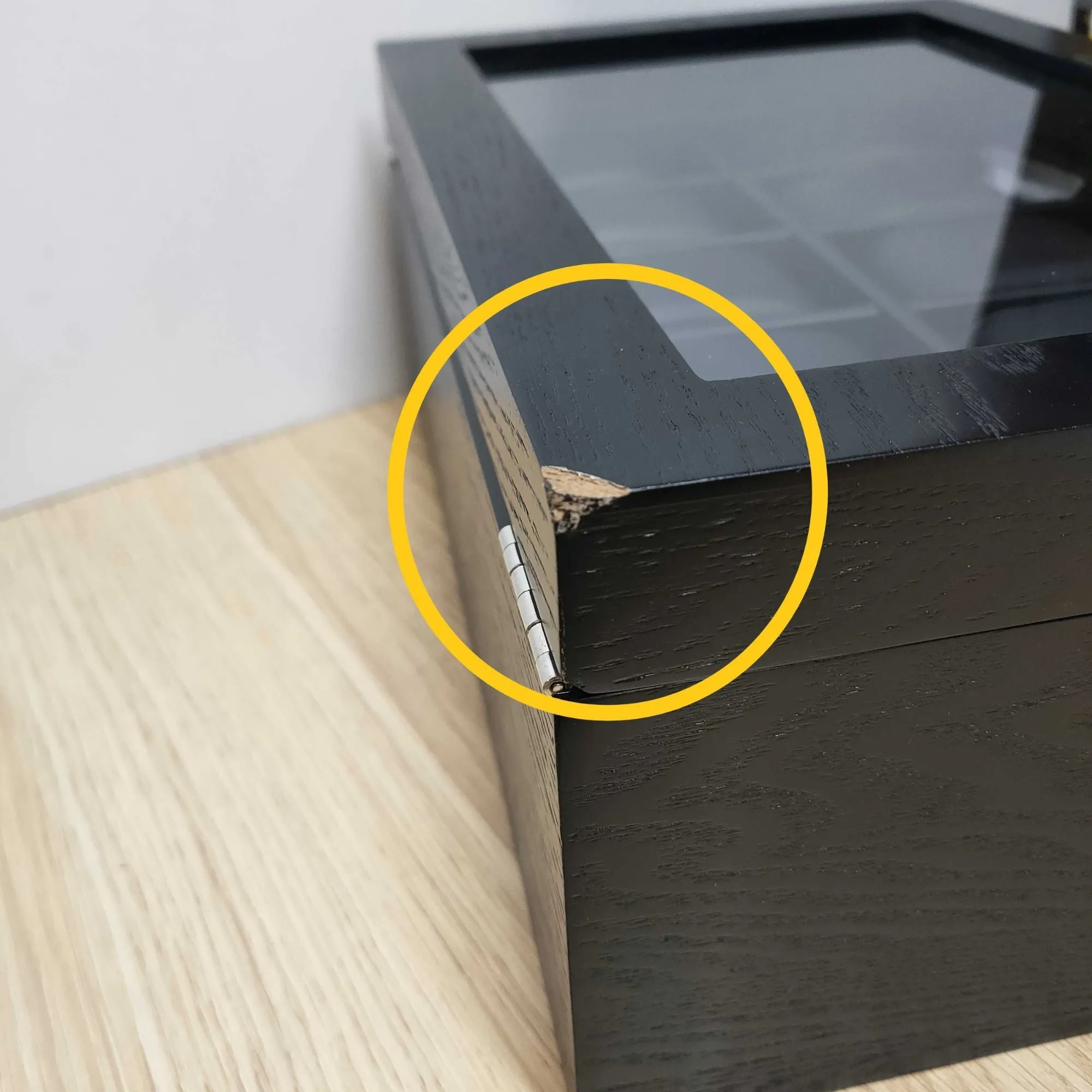 Seconds - Black Wooden Watch Box for 10 Watches with a Drawer