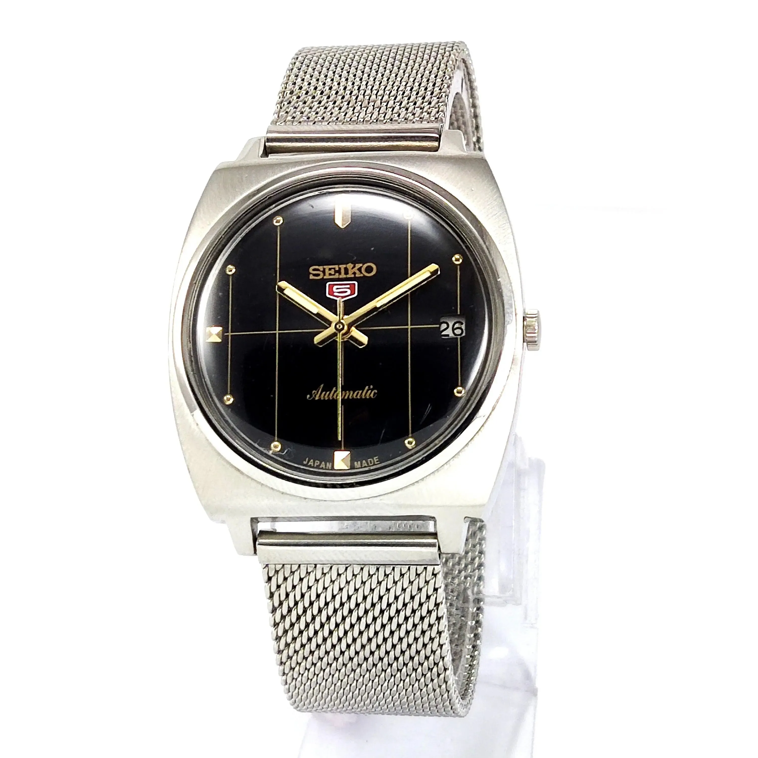 Seiko 5 Automatic-7009A Black Dial 17 Jewels Analog Day Date Men's Mechanical Watch