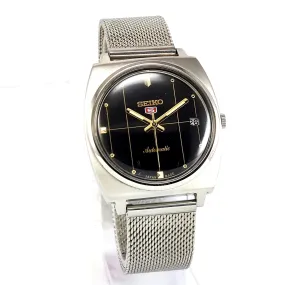 Seiko 5 Automatic-7009A Black Dial 17 Jewels Analog Day Date Men's Mechanical Watch