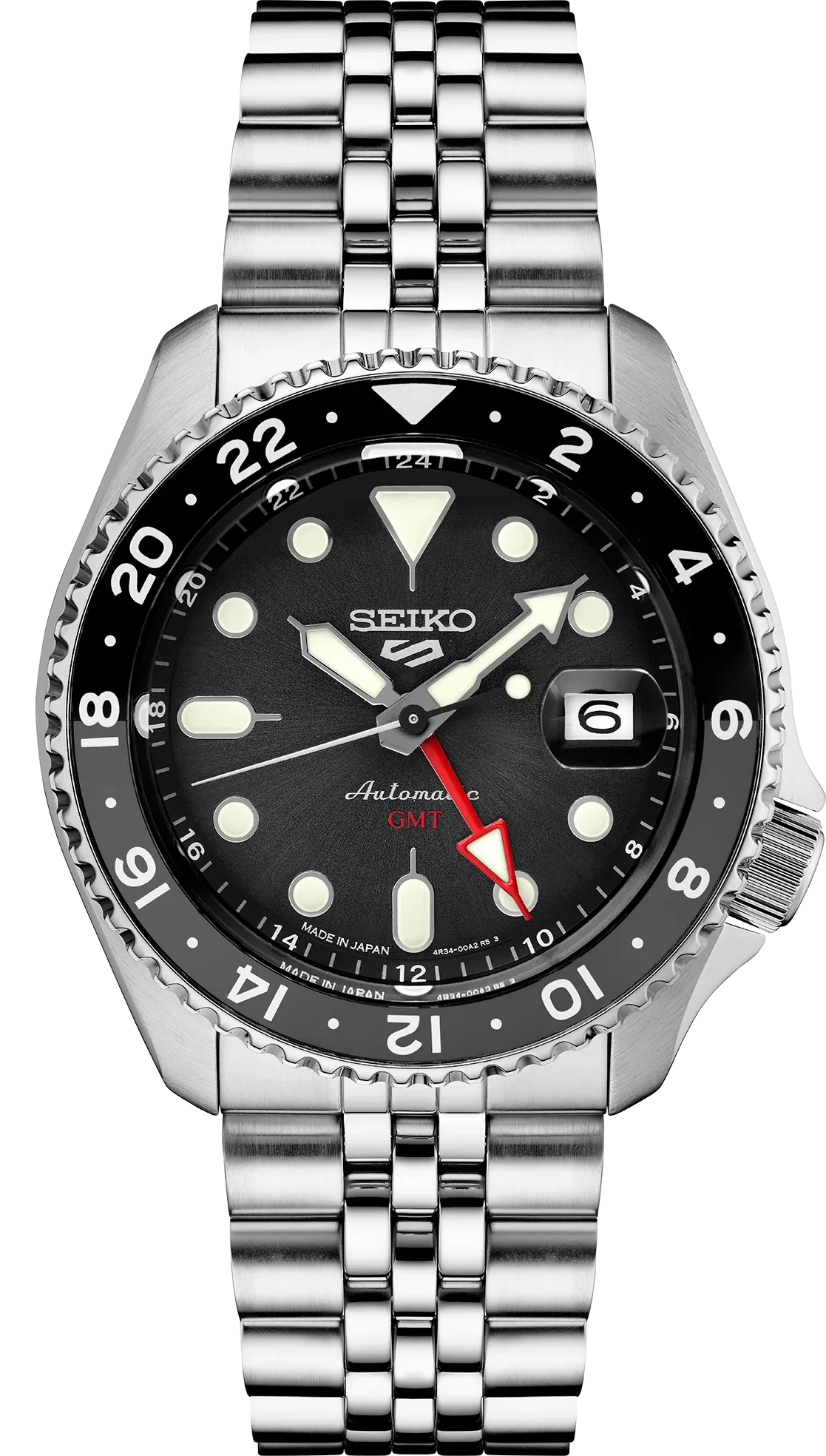 SEIKO-5 Sports SSK001 GMT Series Automatic Black Dial