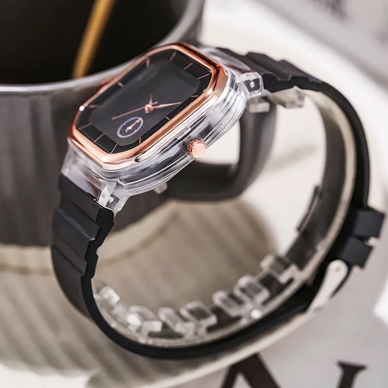 Sidiou Group Wholesale Watch Factory Jelly Colored Silicone Square Watch For Men Women Couple Students Teenagers Gift Fashion Quartz Watches