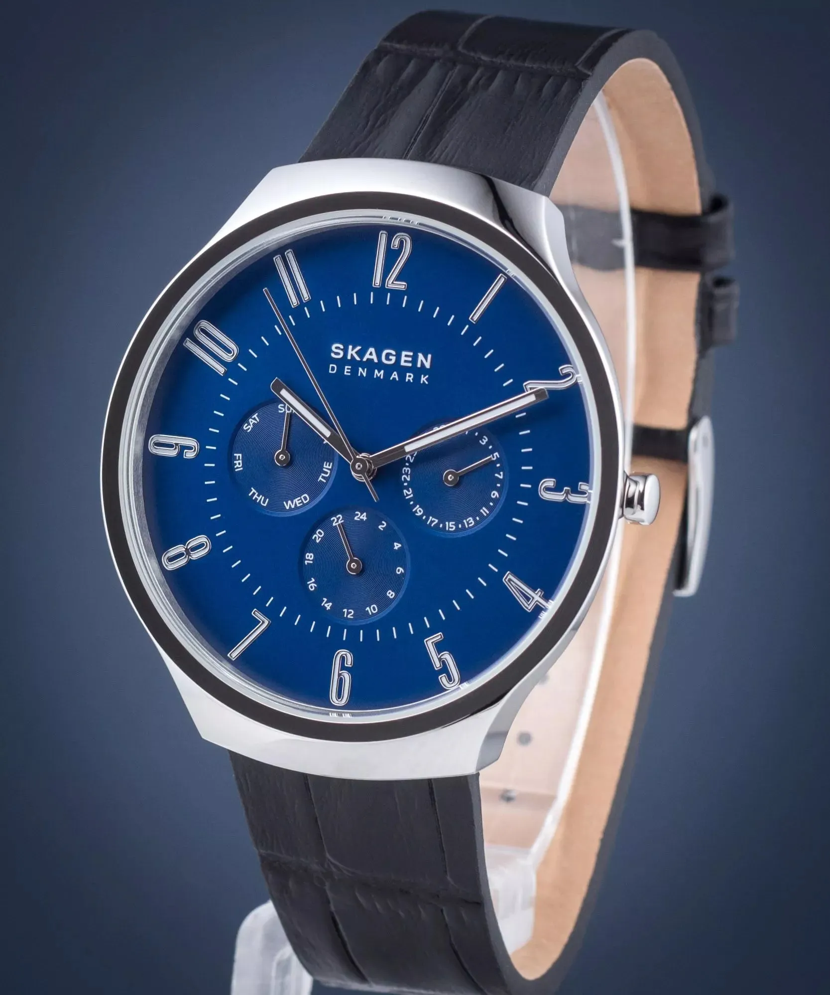 SKAGEN Grenen Black Leather Strap