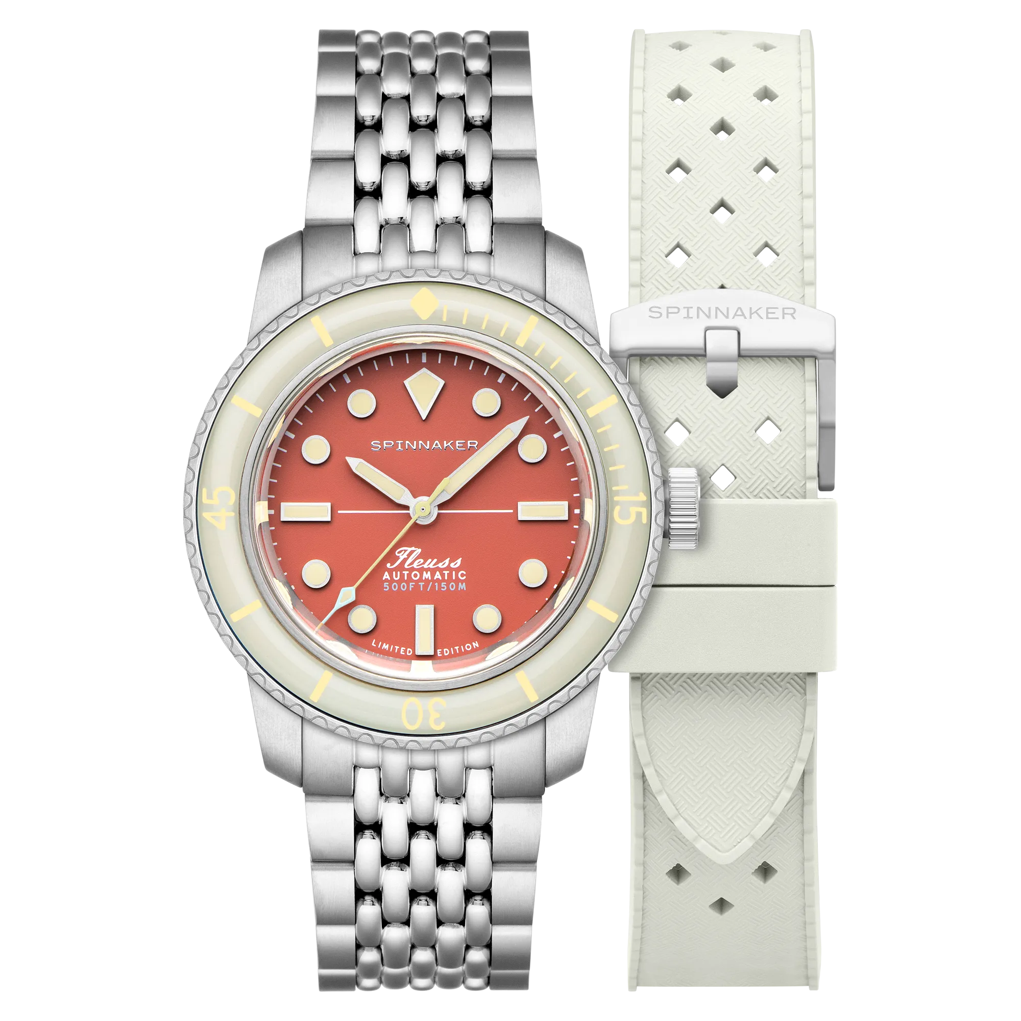Spinnaker Fleuss 40 Automatic 145TH Limited Edition Coral Red Men's Watch SP-5133-77