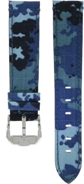 Squale Blue Camouflage Strap CINMICRMIM Polished 20mm