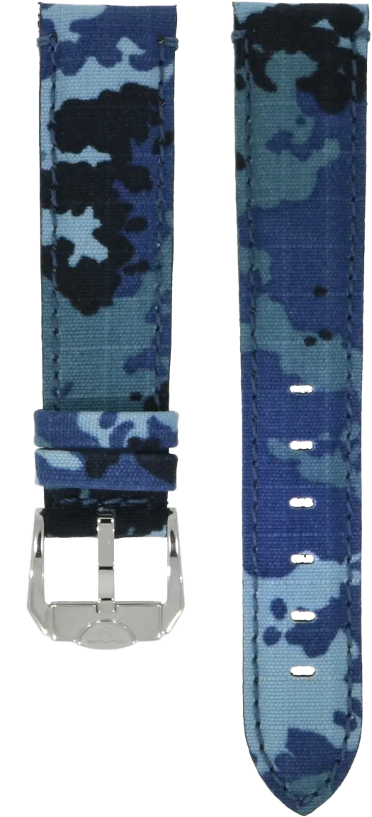 Squale Blue Camouflage Strap CINMICRMIM Polished 20mm