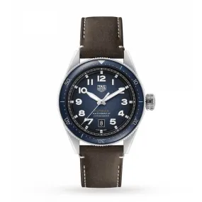TAG Heuer Blue Dial and Leather Strap 42mm Autavia Watch