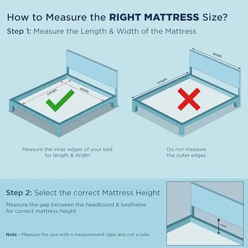 The Sleep Company SmartGRID Ortho Hybrid Mattress Queen Size |Pocketed Spring Coils for Adaptive Back Support | AIHA Certified | Medium Firm Mattress for Back Pain | 78x60x8 Inch | 10 Years Warranty