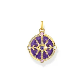 THOMAS SABO Gold Cosmic Eye Pendant with Colourful Stones