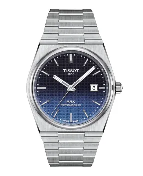 Tissot 40mm PRX Blue Chameleon Stainless Steel Automatic Watch