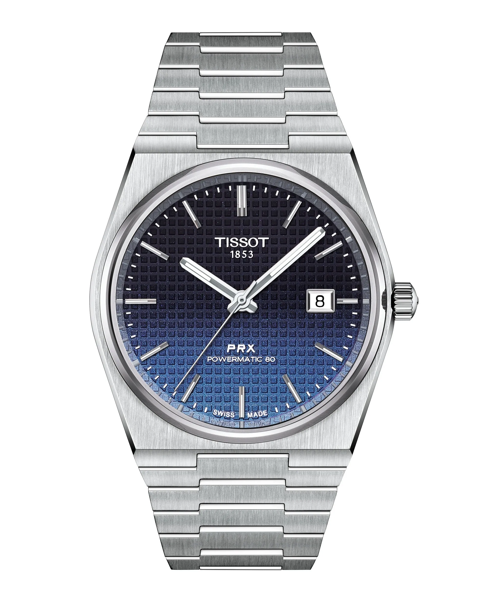 Tissot 40mm PRX Blue Chameleon Stainless Steel Automatic Watch
