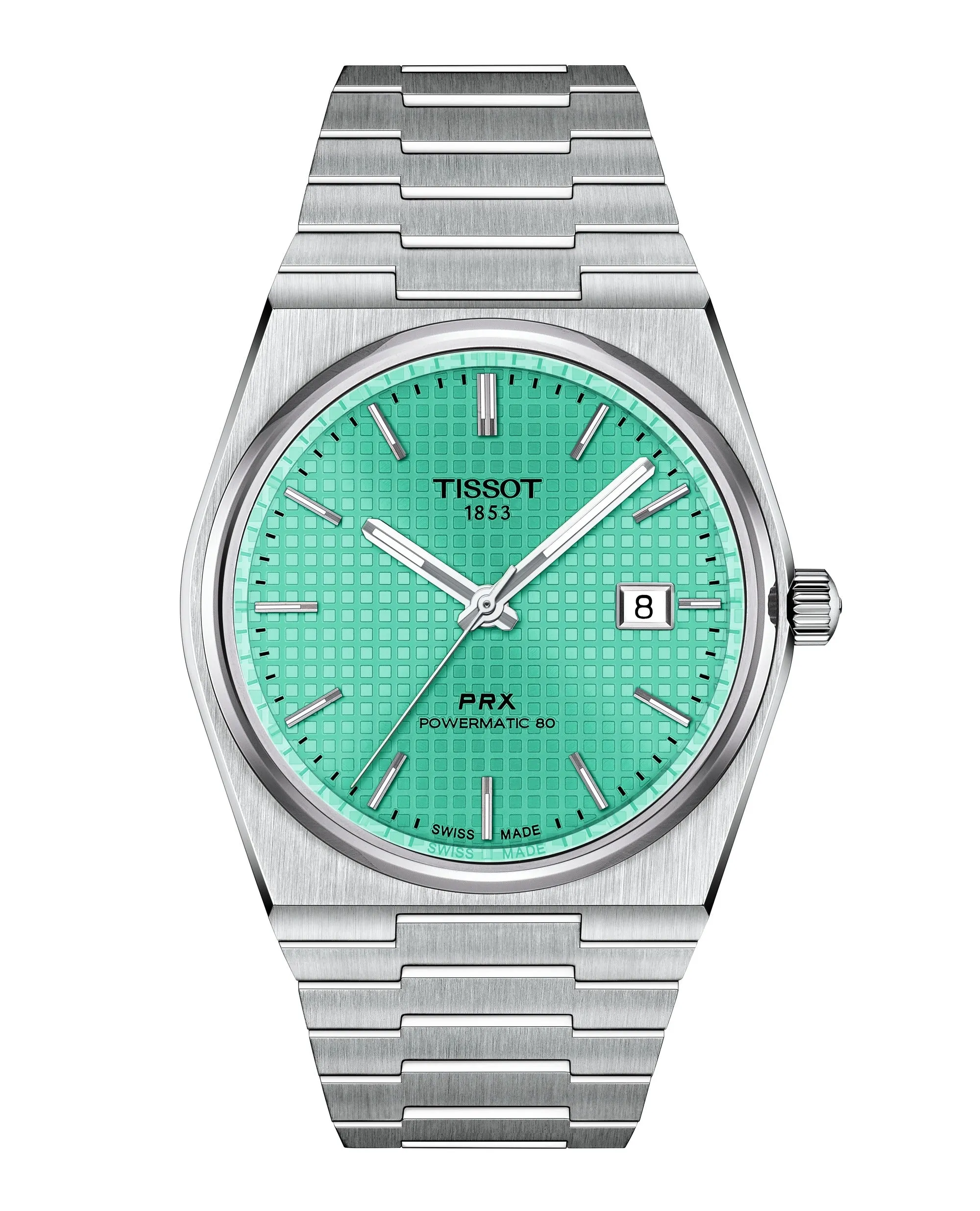 Tissot 40mm PRX Stainless Steel Green Automatic Watch