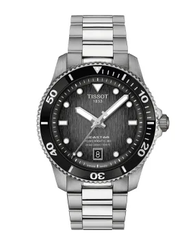 Tissot 40mm Seastar Black Automatic Watch