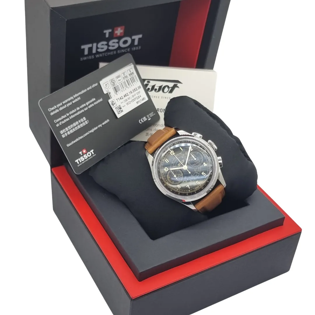Tissot T142.462.16.052.00 Telemeter 1938 Automatic Chronograph Watch 42mm