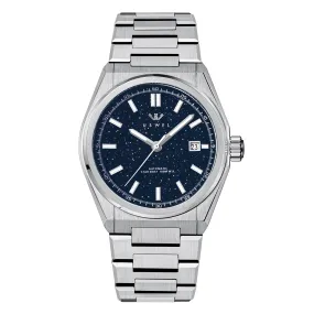 USWEL Aventurine Blue All Steel Automatic Watch for Men 2 Years Warranty-42MM-U007