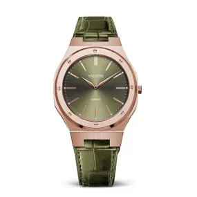 Valuchi Signature Rose Gold Green 36mm Watch