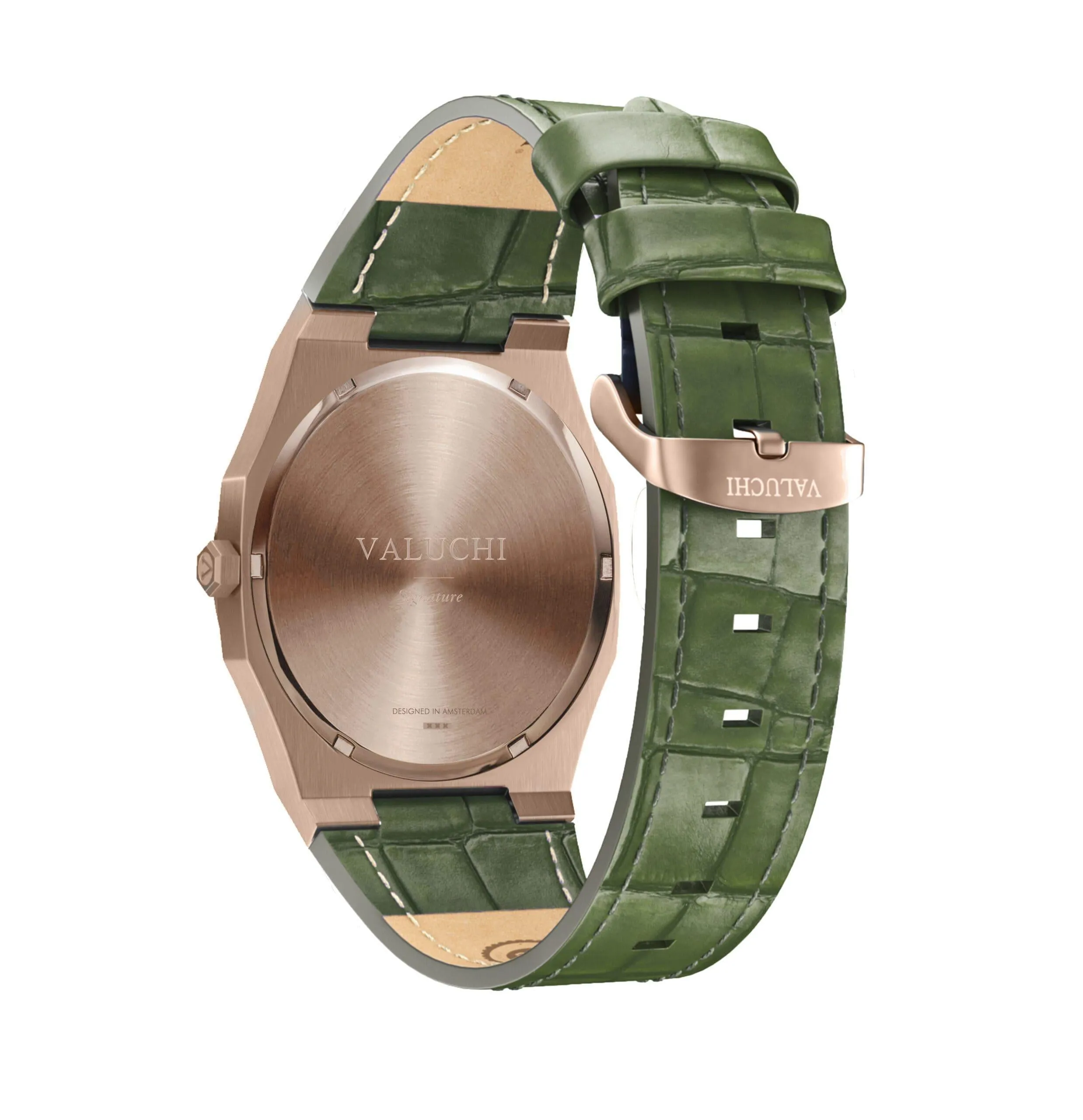 Valuchi Signature Rose Gold Green 36mm Watch
