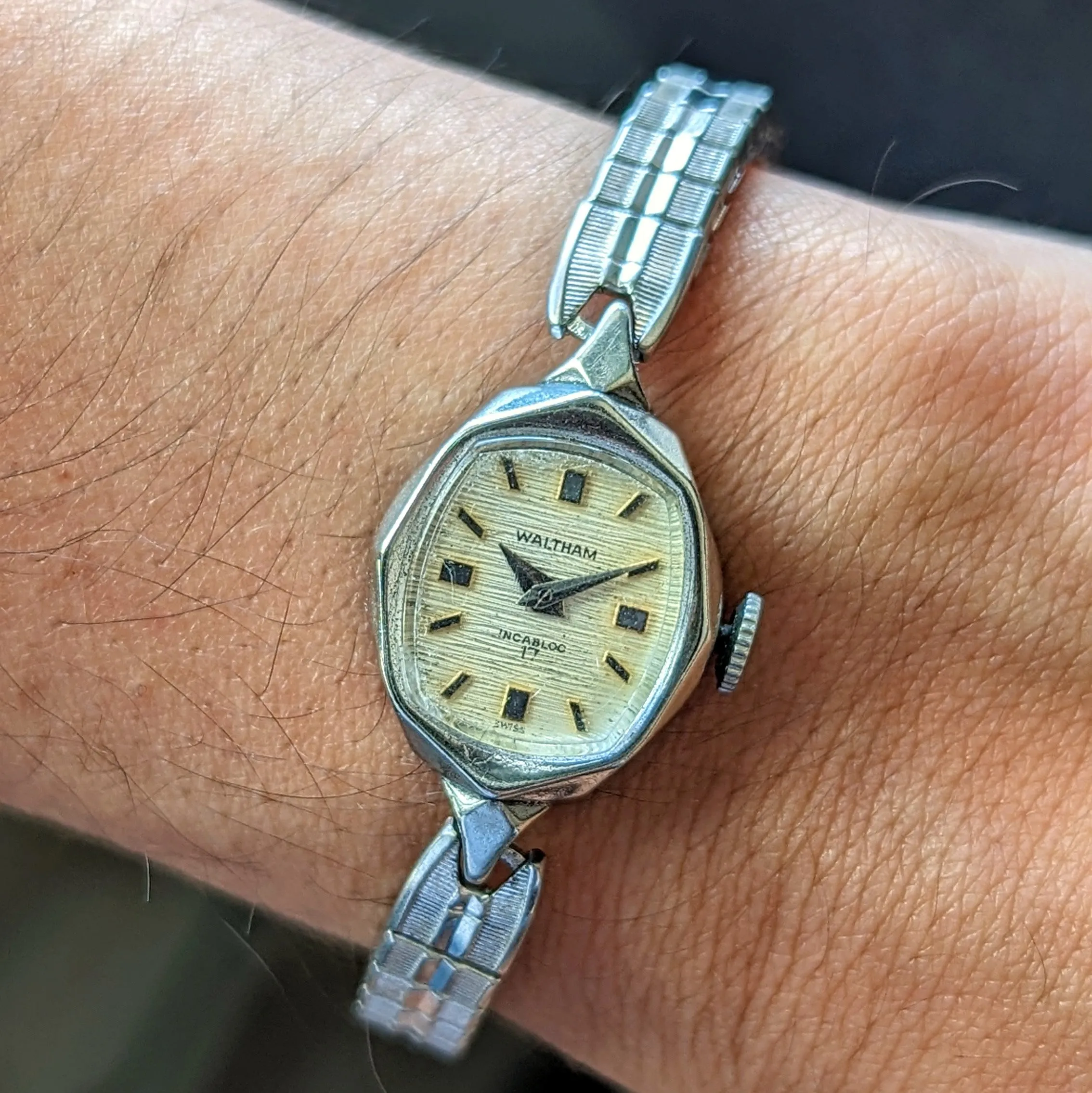 Vintage Ladies WALTHAM Watch Incabloc 17 Jewels - Original Speidel S.S. Bracelet