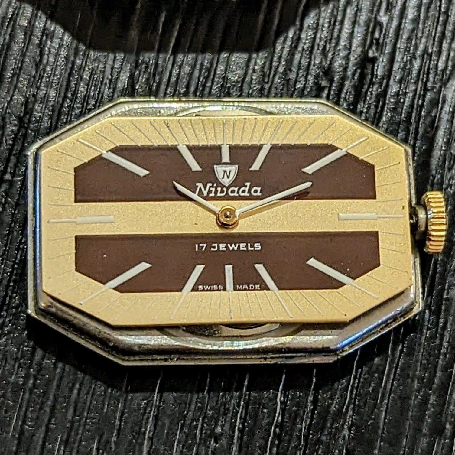 Vintage NIVADA Watch 17 Jewels Cal. FHF 69-21 Swiss Made Retro Wristwatch